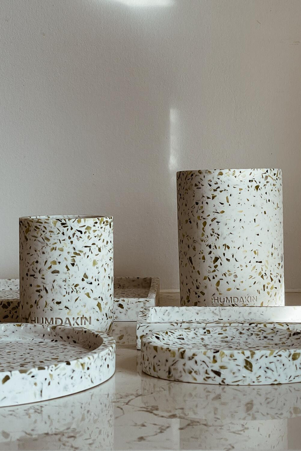 Terrazzo vase - natural